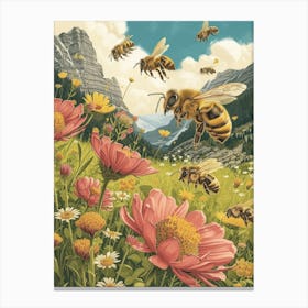 Leafcutter Bee Storybook Illustration 19 Canvas Print