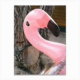 Inflatable Pink Flamingo Floatie // Ibiza Travel Photography Canvas Print
