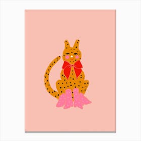 Spotty Cat Canvas Print