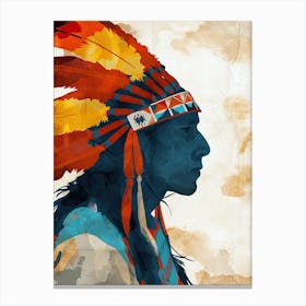 Navajo Nuances In Abstract ! Native American Art Canvas Print