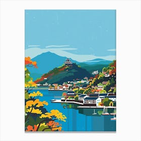 Nagasaki Japan 1 Colourful Illustration Canvas Print