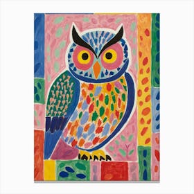 Owl Style Henri Matisse 1 Canvas Print