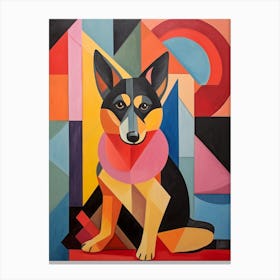 Dog Abstract Pop Art 6 Canvas Print