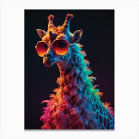 Giraffe With Sunglasses 7 Canvas Print