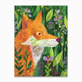 Fox In The Woods 6 Canvas Print