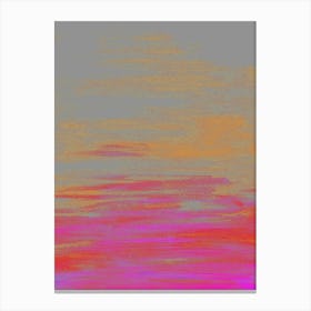 Minimalist Landscape Coral Canvas Print