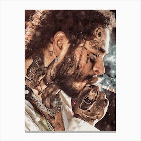 Post Malone art print Canvas Print