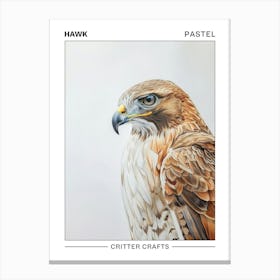 Hawk Pastel Watercolour 3 Poster Lienzo