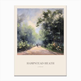 Hampstead Heath London United Kingdom Vintage Cezanne Inspired Poster Canvas Print
