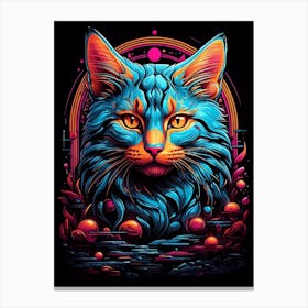 Psychedelic Cat 1 Canvas Print