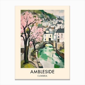 Ambleside (Cumbria) Painting 4 Travel Poster Canvas Print