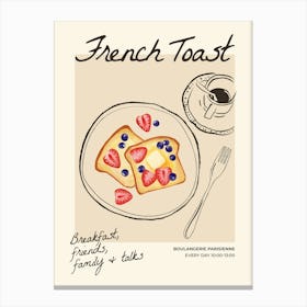 French Toast Print Canvas Print