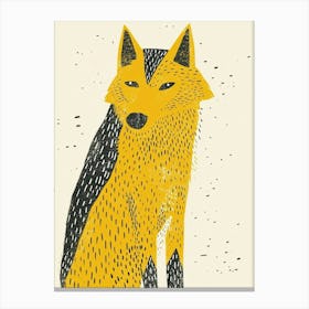 Yellow Timber Wolf 4 Canvas Print