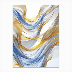 Abstract Blue And Gold 13 Canvas Print