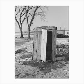 Outhouse In Shantytown, Spencer, Iowa By Russell Lee Canvas Print