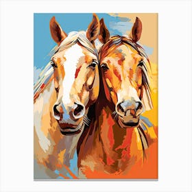 Horses Painting In Pilbara Western, Australia 1 Canvas Print