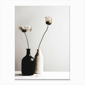 Black And White Vase No 2 Canvas Print
