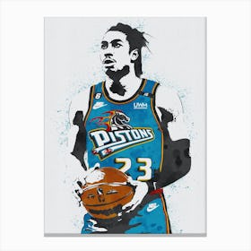 Jaden Ivey Detroit Pistons Canvas Print