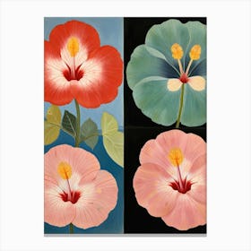 Four Hibiscus Flowers Canvas Print