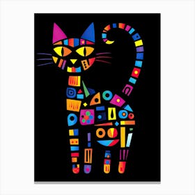 Colorful Cat Poster Canvas Print