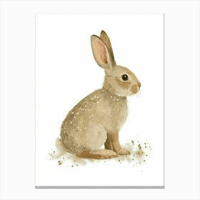 Tans Rabbit Nursery Illustration 4 Canvas Print