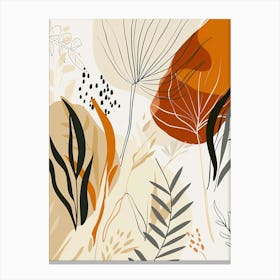 Abstract Painting leaves Canvas Print