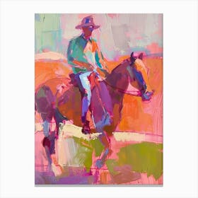 Neon Cowboy Painting 2 Canvas Print