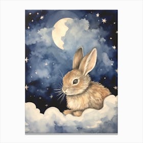 Baby Hare 4 Sleeping In The Clouds Canvas Print