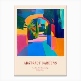 Colourful Gardens Franklin Park Conservatory Usa 1 Red Poster Canvas Print