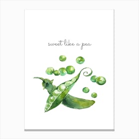 Sweet Like A Pea Canvas Print