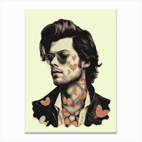 Harry Styles Heart Collage 1 Canvas Print
