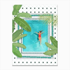 Riad Pool Canvas Print