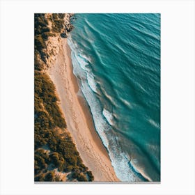 Aerial View Of A Beach 36 Canvas Print