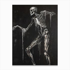 Dance With Death Skeleton Painting (67) Canvas Print