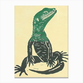 Gila Lizard Bold Block 3 Canvas Print