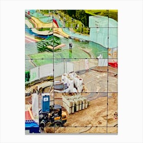 Construction Site - Construction Stock Videos & Royalty-Free Footage Canvas Print