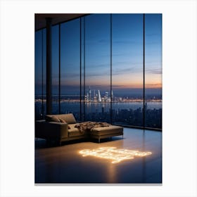 A Beautifully Calligraphed Sign Expressing Gratitude Hovering Gracefully Under Soft Led Lights Pla (3) Canvas Print