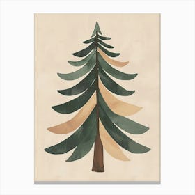 Balsam Tree Minimal Japandi Illustration 2 Canvas Print