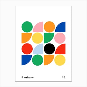 Geometric Bauhaus Poster 23 Canvas Print