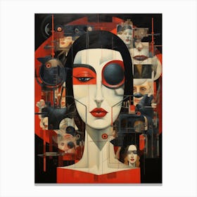 Woman'S Face Canvas Print