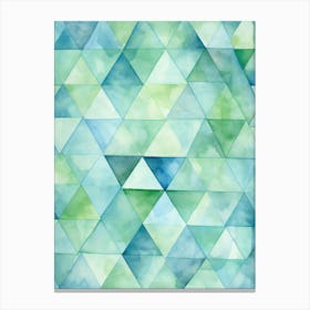 Watercolor Triangles 2 Canvas Print