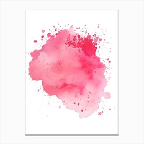 Pink Watercolor Splatter Canvas Print