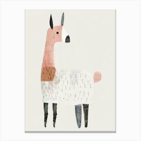 Charming Nursery Kids Animals Llama 2 Canvas Print