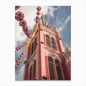 Pink Church In Saigon, Vietnam Canvas Print