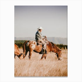 Seasoned Cowboy Canvas Print