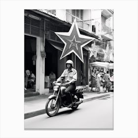 Ho Chi Minh City, Vietnam, Black And White Old Photo 1 Canvas Print