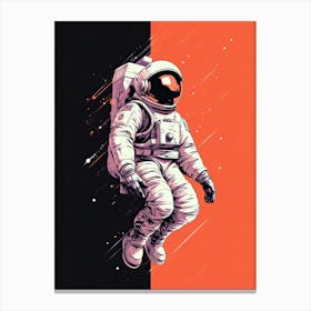 Cosmic Serenity: Astronaut in the Void Canvas Print