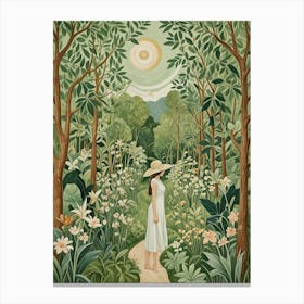 Woman In The Forest Canvas Print