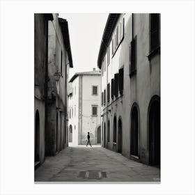 Lucca, Italy,  Black And White Analogue Photography  4 Canvas Print