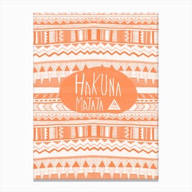 Hakuna Matata Orange Canvas Print